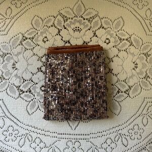 Leopard Sequin Skirt